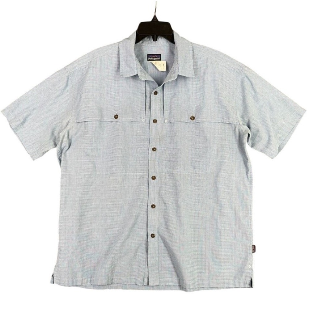 Patagonia Back Step Shirt Men XL Outdoor Utility Surf Camp Archive Minimalist